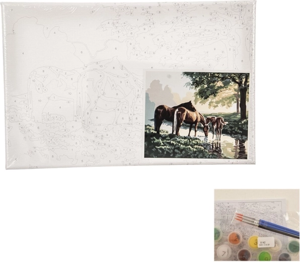 Számozott kifestő – Lovak 24 × 30 cm