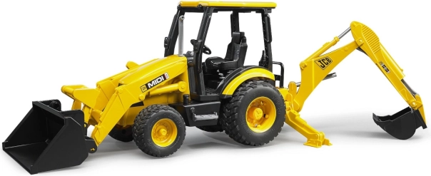 Bruder JCB MIDI traktor elülső rakodóval és markolóval