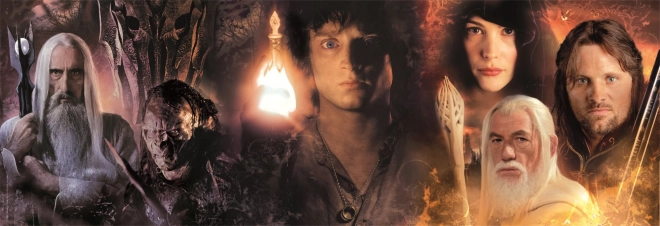 Panoráma puzzle Gyűrűk Ura 1000 darab