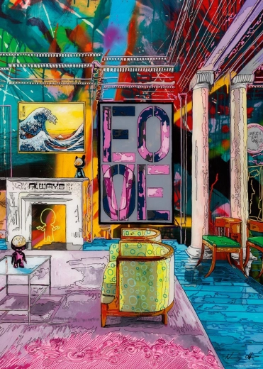 1000 darabos puzzle Hullámos szoba