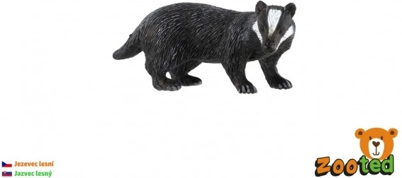 Műanyag eurázsiai borz figura, 8 cm