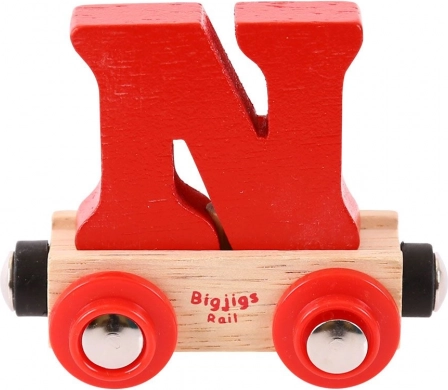 Bigjigs Rail N betűs vagon fa vonatpályához