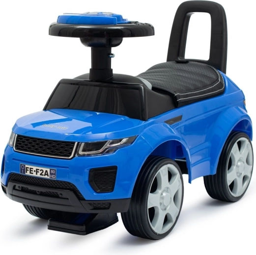 BABY MIX Prime SUV gyermek lábbal hajtós jármű, kék, öko bőrrel