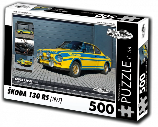 retro-autók puzzle škoda 130 rs 500 darab