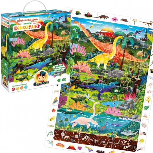 CzuCzu Felfedező puzzle Dinoszauruszok 60 darabos oktatási poszter