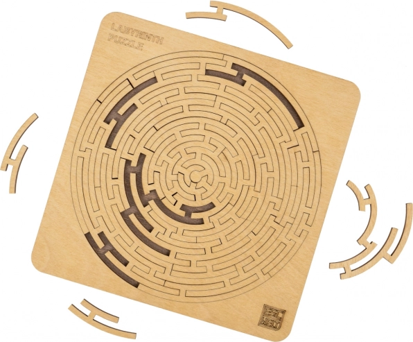 Fából készült puzzle Labirintus