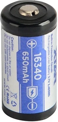 16340 / R-CR123 méret és 650 mAh kapacitás