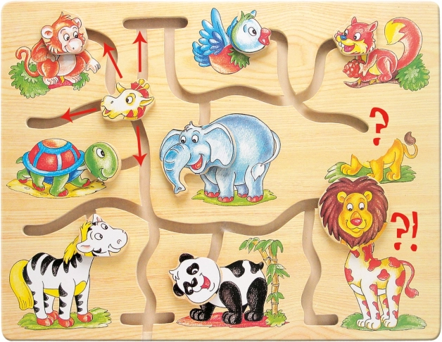 Fa motorikus állatos labirintus Bino