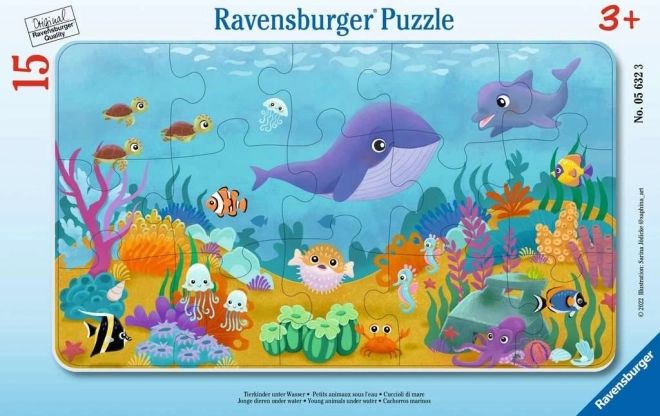 Puzzle Tengeri állatok a víz alatt 15 darab