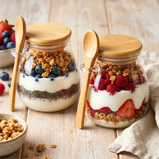 Praktikus 2 darabos pohárszett kanalakkal