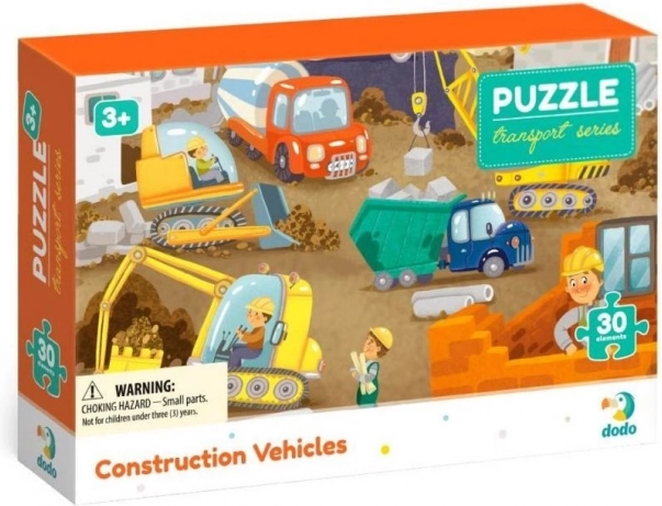 Puzzle KÖZLEKEDÉS: Építőipari gépek 30 darabos