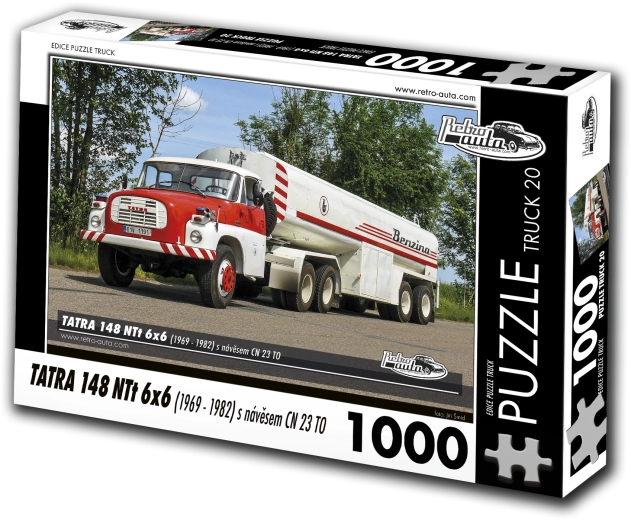 Retro-autók puzzle tatra 148 ntt 6x6 pótkocsival – 1000 darab