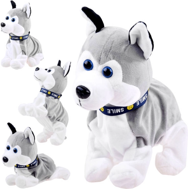 Interaktív plüss husky hangokkal és trükkökkel érintésre