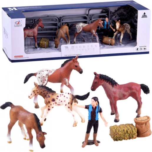 Állatfarm sorozat – istálló pónik készlet, figurák és kiegészítők – Farm
