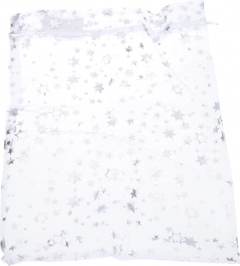 Áttetsző organza csillogó csillagokkal