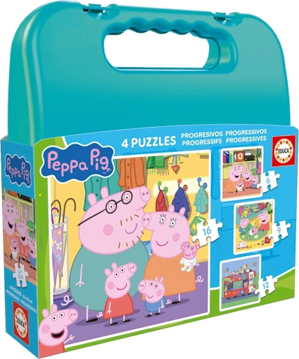 Peppa malac kirakó bőröndben 4 az 1-ben (6–16 darab)