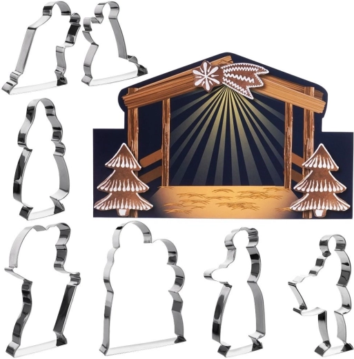 Teljes betlehemi jelenet a saját süteményeiből