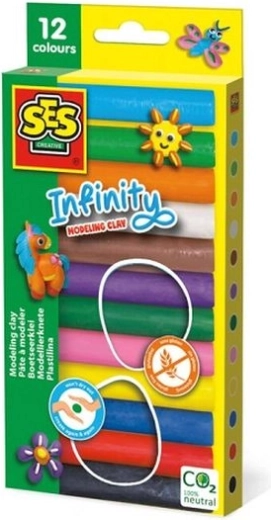 SES Plastelina Infinity 12 szín 180 g