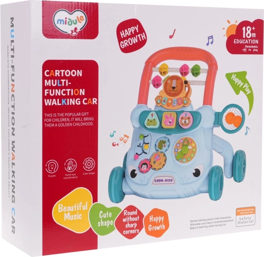 Multifunkciós bébitaxi és járássegítő kiegészítőkkel – kék