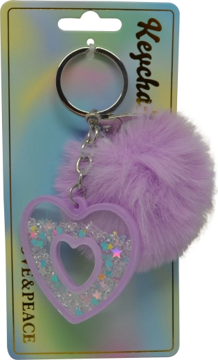 Lila szív alakú kulcstartó Sparkys