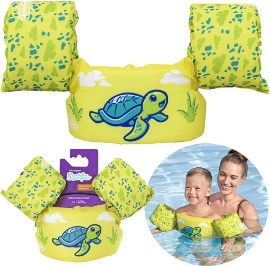 Gyerek úszómellény karúszókkal BESTWAY Puddle Jumper – teknős 15–30 kg