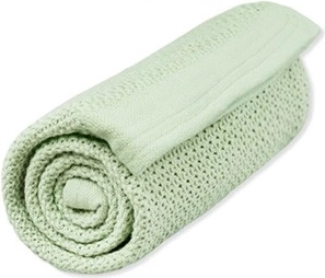 Vinter & Bloom takaró Soft grid organic tender green