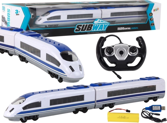 Távirányítós vonat 65 cm Fények R/C Fehér