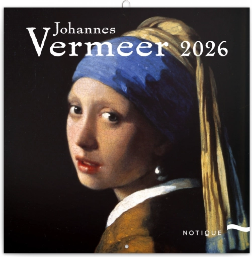 Jegyzetfüzet naptár Johannes Vermeer 2026