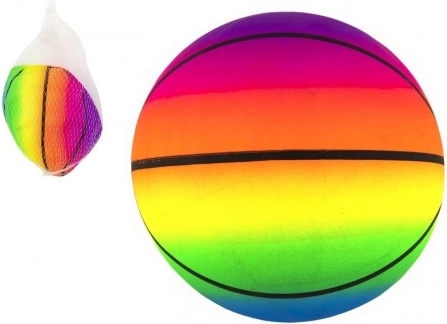 Gumírozott kosárlabda labda 23 cm hálóban