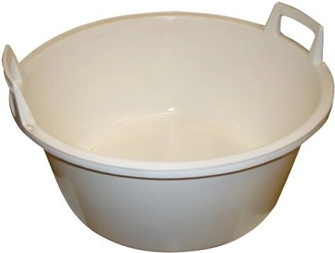 Műanyag vödör fülekkel, 49 cm, fehér, 25 l
