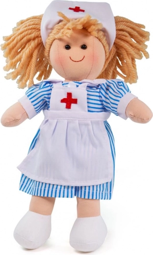 Nancy textil ápolónő baba 28 cm a Bigjigs Toys-tól