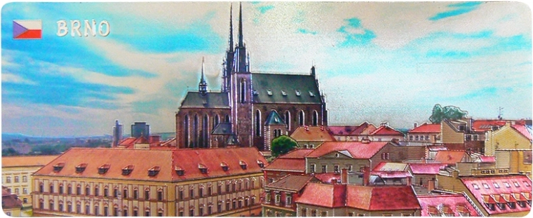 Brno hűtőmágnes – gyerekeknek szánt oktató mágnes hűtőre 6 × 8 cm