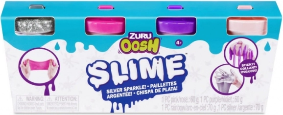 ZURU OOSH Slime – kis tubus készlet 4-pack, csillogó színek