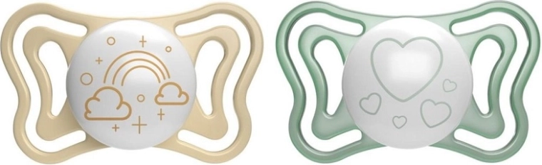 Chicco Physio Light éjszakai szilikon cumi 2–6 hó, 2 db