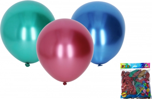 Felfújható krómozott lufi 25 cm