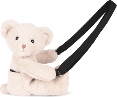 Doudou plüss válltáska bézs maci 30 cm