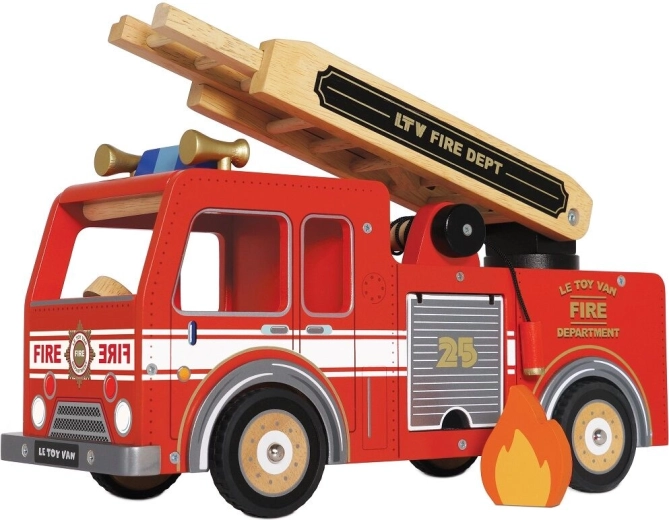 Fa játék tűzoltóautó figurákkal – Le Toy Van