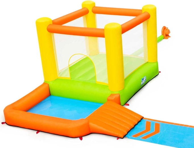 Bestway H2OGO! felfújható játszóközpont csúszdával és pancsolómedencével 662 × 300 × 150 cm