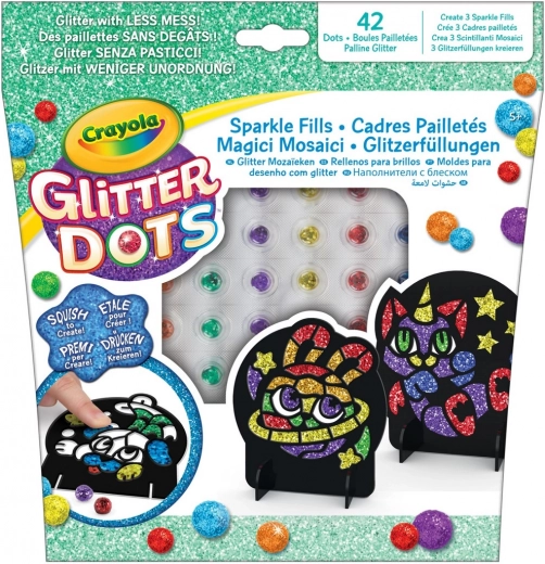 Crayola Glitter Dots mozaikos képkeretek – csillogó kreatív készlet gyerekeknek
