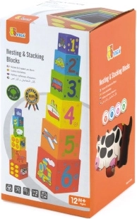 Fa építőkockák gyerekeknek 12 hónapos kortól