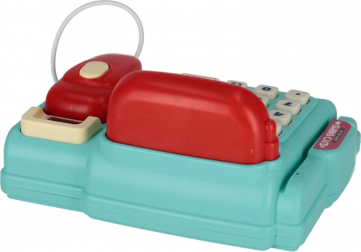 Kosár élelmiszerekkel és pénz a csomagban