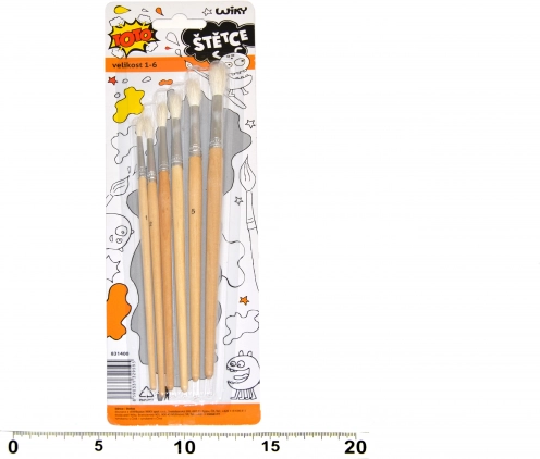 Kerek ecsetkészlet festéshez 1–6