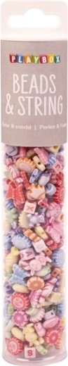 Playbox pasztell gyöngyök tubusban, 350 db