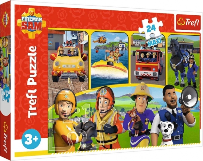 Puzzle 24 maxi Tűzoltó Sam és barátai Trefl