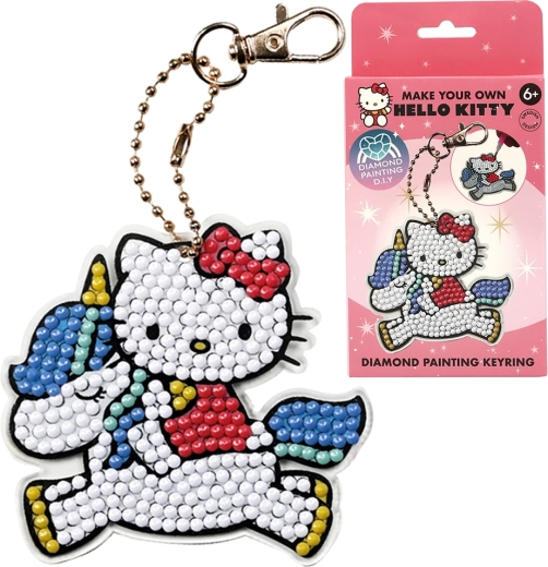 Hello Kitty gyémántfestés számok szerint – kulcstartó gyerekeknek