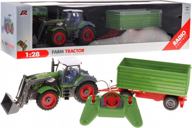 Markolóval és pótkocsival ellátott traktor 3+ éves gyerekeknek