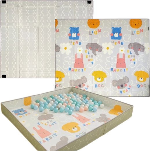 3 az 1-ben: szőnyeg, járóka és labdamedence