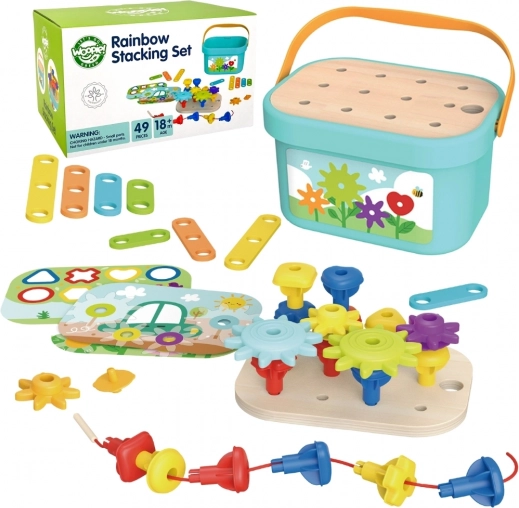 Woopie Green Konstrukciós Doboz Motorikus Montessori 12v1