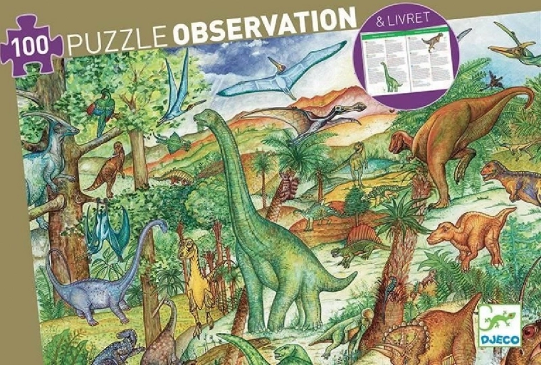Djeco puzzle Dinoszauruszok 100 darabos