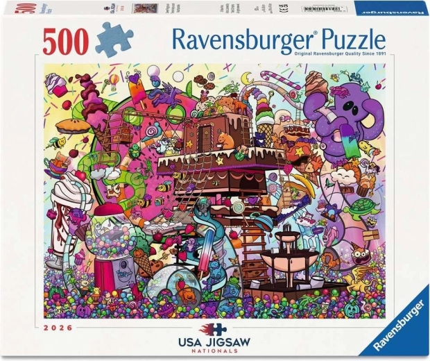 Ravensburger Puzzle USA Jigsaw Nationals: Édes játszótér (500 darab)